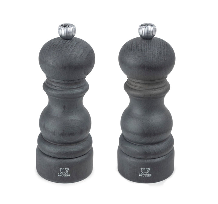 PEUGEOT – Duo Paris – Pfeffermühle + Salzmühle 15 cm – Klassische Einstellung – Aufbereitetes Holz m