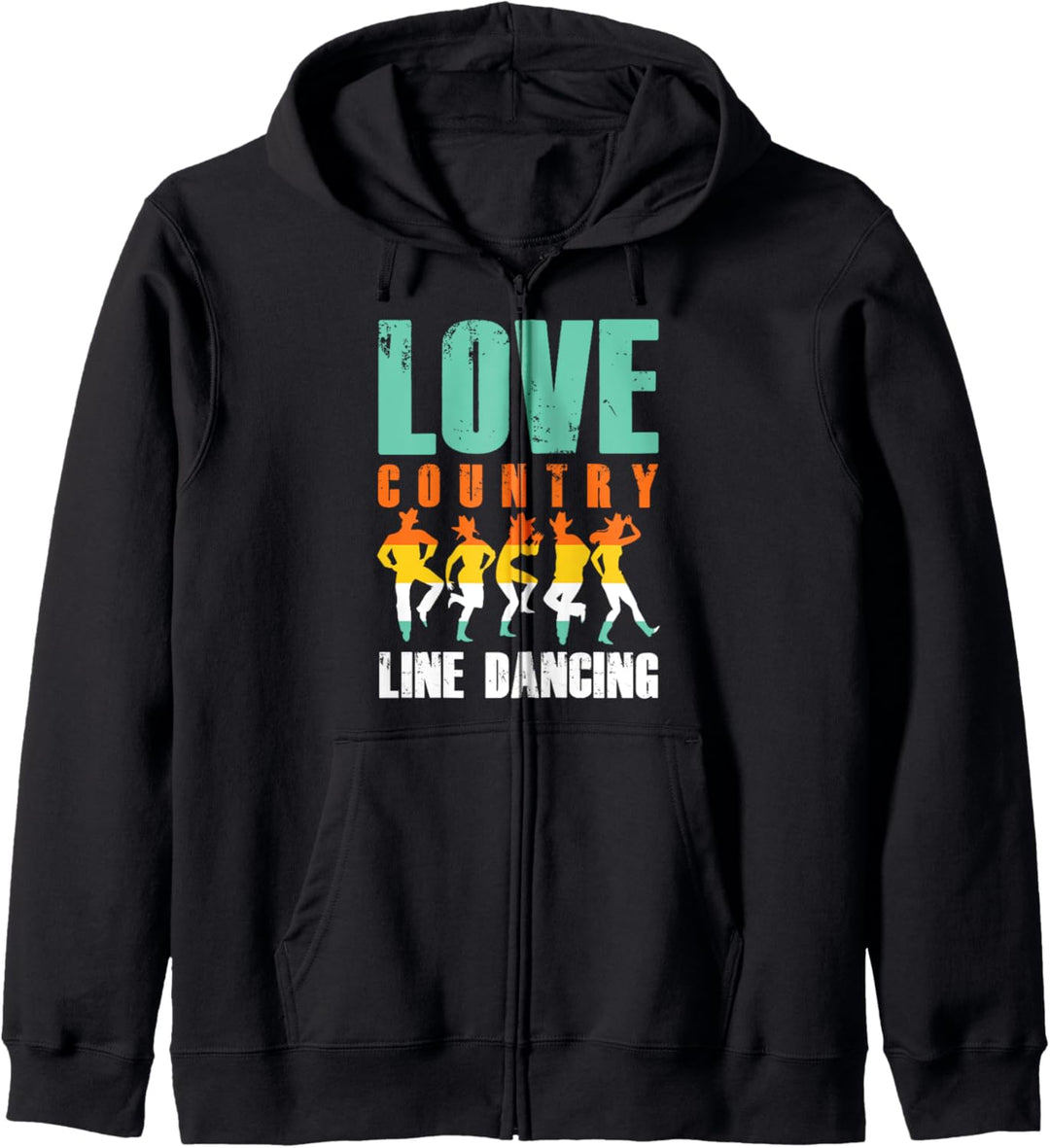 Linedance Herz Liebe Tanzen Country Musik Tänzerin Geschenk Kapuzenjacke