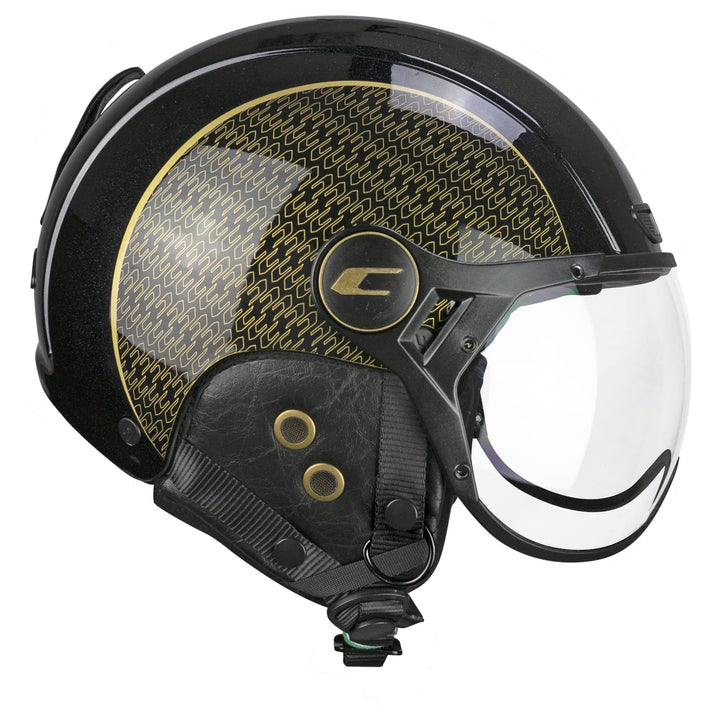 CGM Unisex – Erwachsene EBI skihelm, Schwarz Perlgold, M (57-58cm)