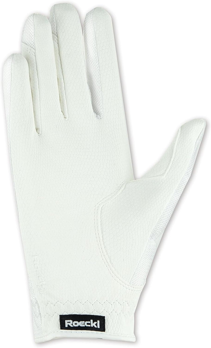 Roeckl Sports Reithandschuh ROECK-Grip LITE, Turnier Sommer Handschuh, 3 Farben, Grösse 6-11 6 Weiss