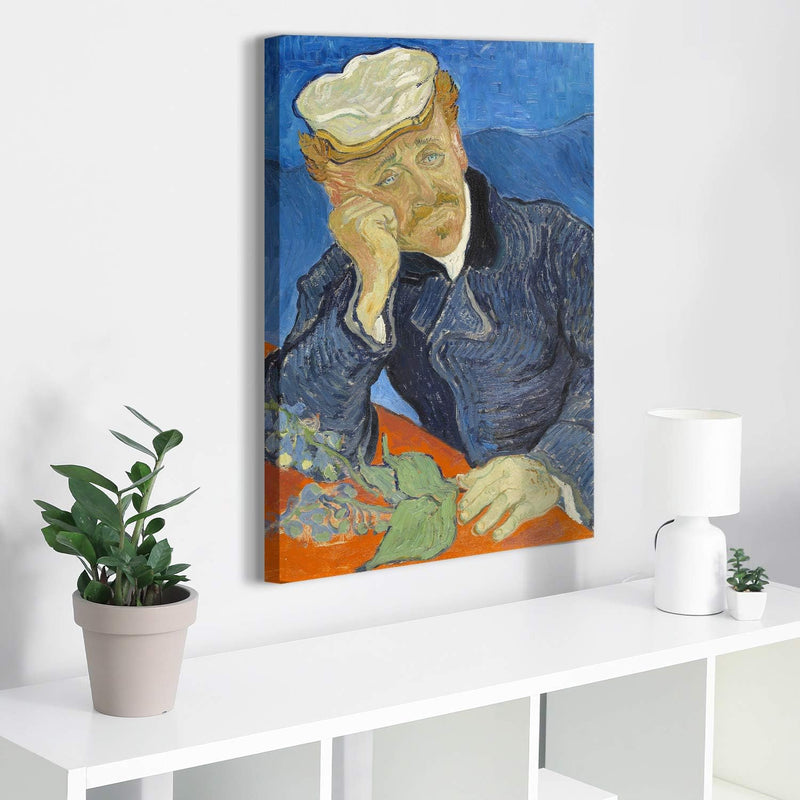 PICANOVA – Vincent Van Gogh Portrait of Dr. Gachet 40x60 cm – Bild auf Leinwand – Leinwandbild – Pre