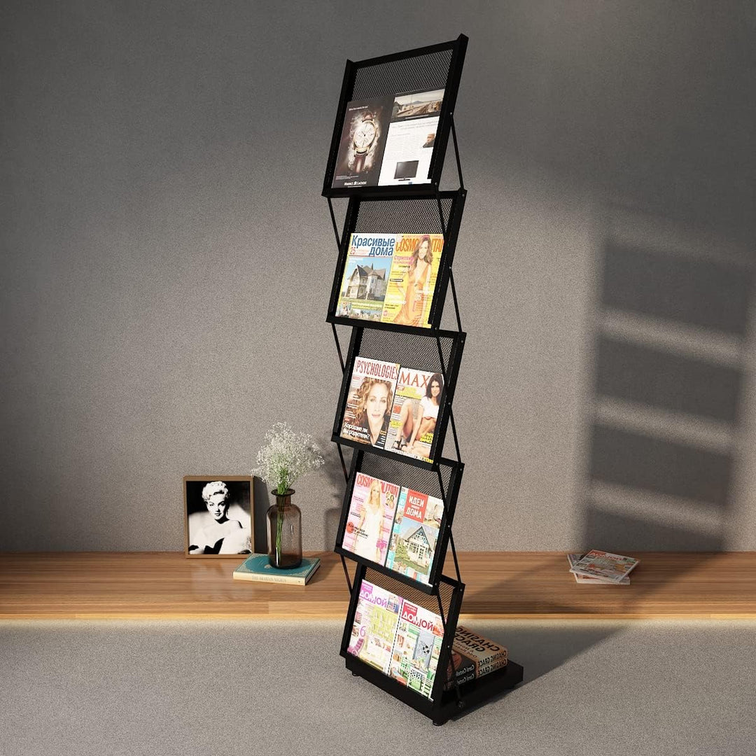 BLV 5 Schicht Faltbare prospektständer & prospekthalter Zeitschriftenständer Büroregale Katalog Lite