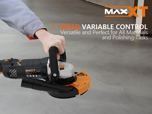 Betonschleifer Betonfräse Set, MAXXT Steinschleifer 1500W 7 Einstellbare Geschwindigkeiten 1000-8500