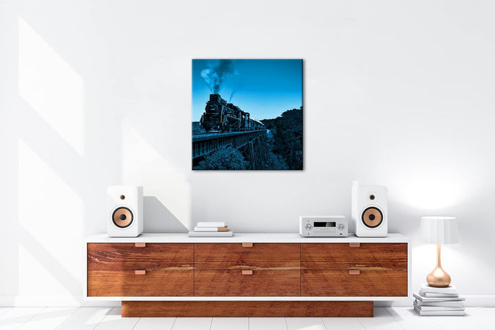 deyoli Atemberaubend altmodische Lokomotive Format: 70x70 Effekt: Zeichnung als Leinwandbild, Motiv