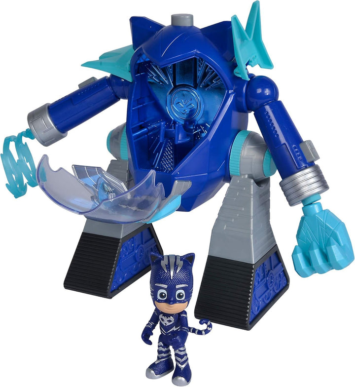Simba 109402463 PJ Masks Turbo Roboter Catboy, mit Licht, mit Kanone, 23cm, PJ Masks Turbo Roboter C