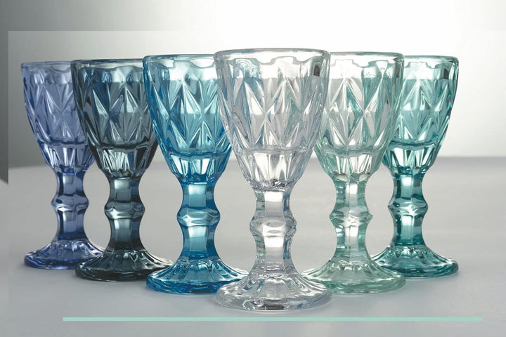 Villa d'Este Home Tivoli Prisma Ocean Set 6 Spirituosen aus Glas 45 ml