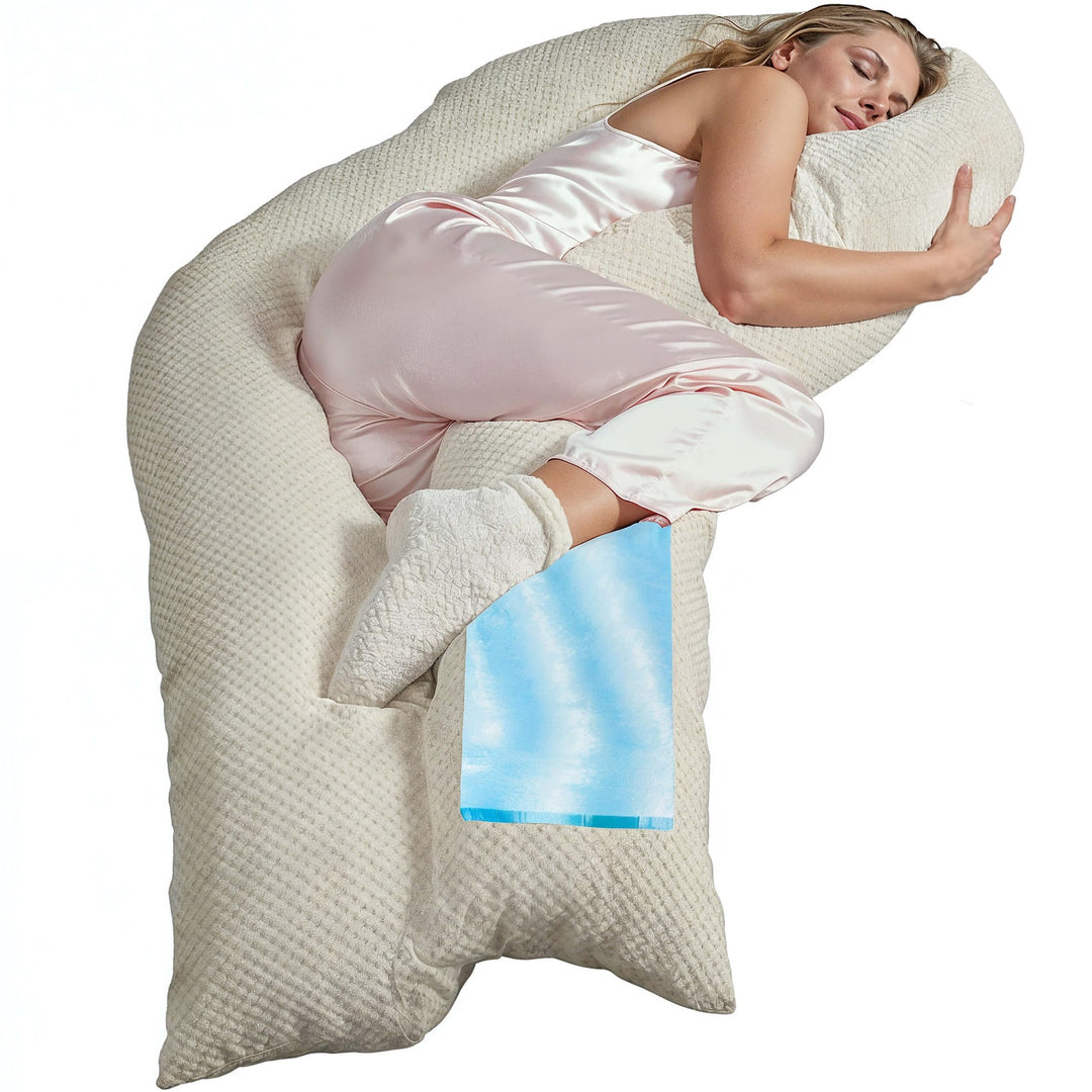 Traumreiter Seitenschläferkissen Visco XL, Memory Foam + Watte [Wendekissen] orthopädisch | Schwange