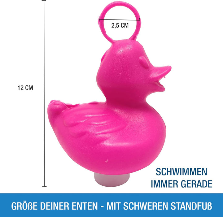 AMLI Enten Angeln | 8X bunt Entchen mit Öse & Gewicht | Inkl. 2 Angeln | Entenangeln Spiel Wasser gr