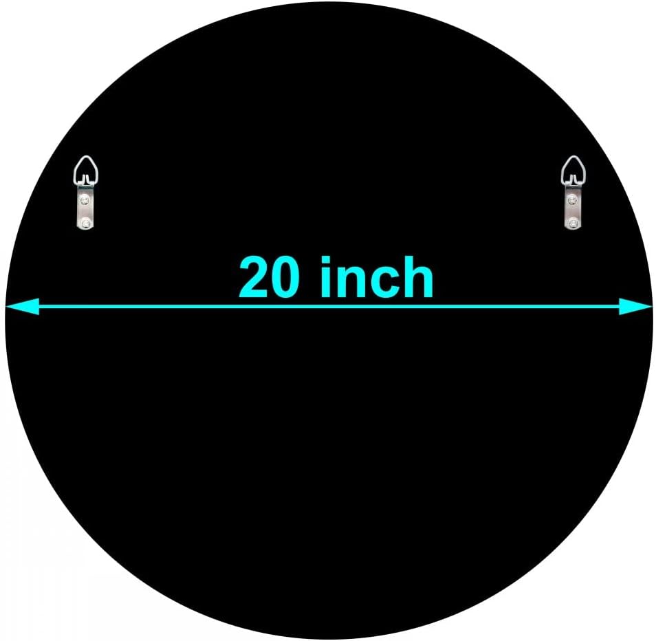 QMDECOR Crystal Crush Diamond Sparkly Round Silver Mirror for Wall Decoration 50,8 x 50,8 x 2,5 cm W