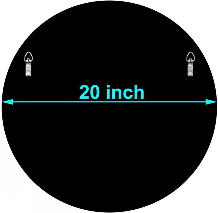 QMDECOR Crystal Crush Diamond Sparkly Round Silver Mirror for Wall Decoration 50,8 x 50,8 x 2,5 cm W