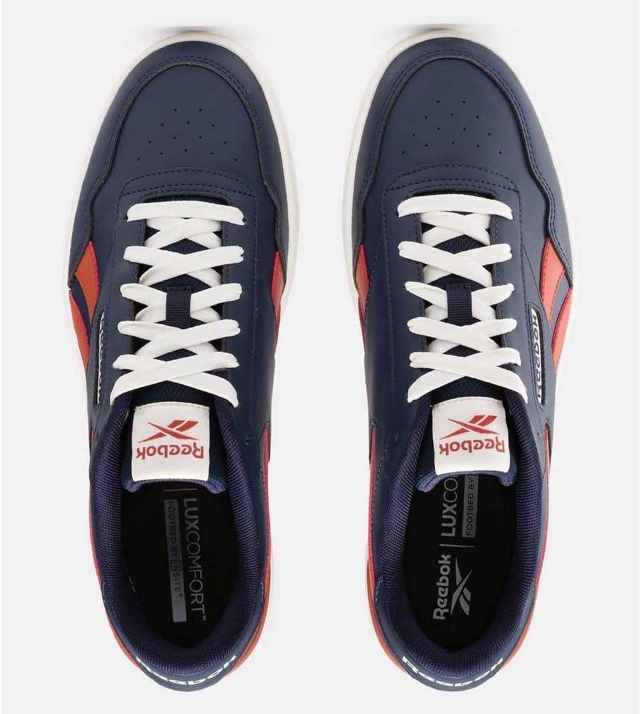 Reebok Unisex Court Advance ClipSneaker 36.5 EU Navy Brickred Chalk, 36.5 EU Navy Brickred Chalk