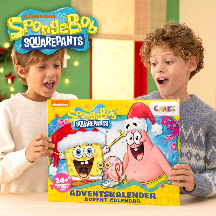 CRAZE SpongeBob Schwammkopf Adventskalender für Kinder – Spielzeug-Adventskalender für Jungen & Mädc