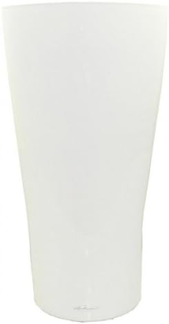 LECHUZA DELTA Premium 30 weiss hochglanz 15500 Weiss Hochglanz 29x29x56.5 cm Single, Weiss Hochglanz