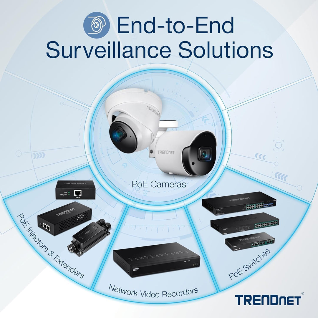 TRENDnet TPE-521ES 5-Port Gigabit PoE+ EdgeSmart Switch mit PoE Durchgang, 18 W PoE Gesamtleistung,