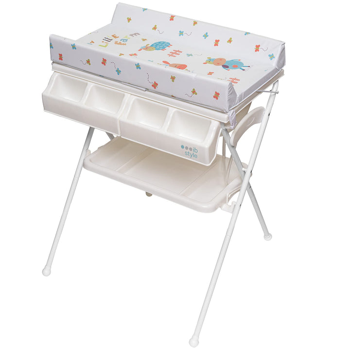 ib style® KOA Wickeltisch mit Badewanne | mobiler Wickeltisch | Klappbar |4 Dekore | MY LITTLE FARM