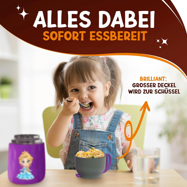Funkelfuchs Thermobehälter für Essen Kinder – 500ml – 100% auslaufsicher - Warmhaltebehälter Essen E