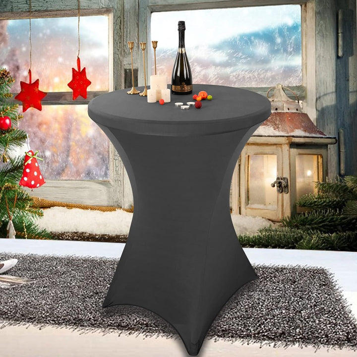 Pesonlook 6er-Set Stretch Stehtisch Husse für Bistrotisch Ø 80-85 cm Elegante,Verstärkung im Fussber