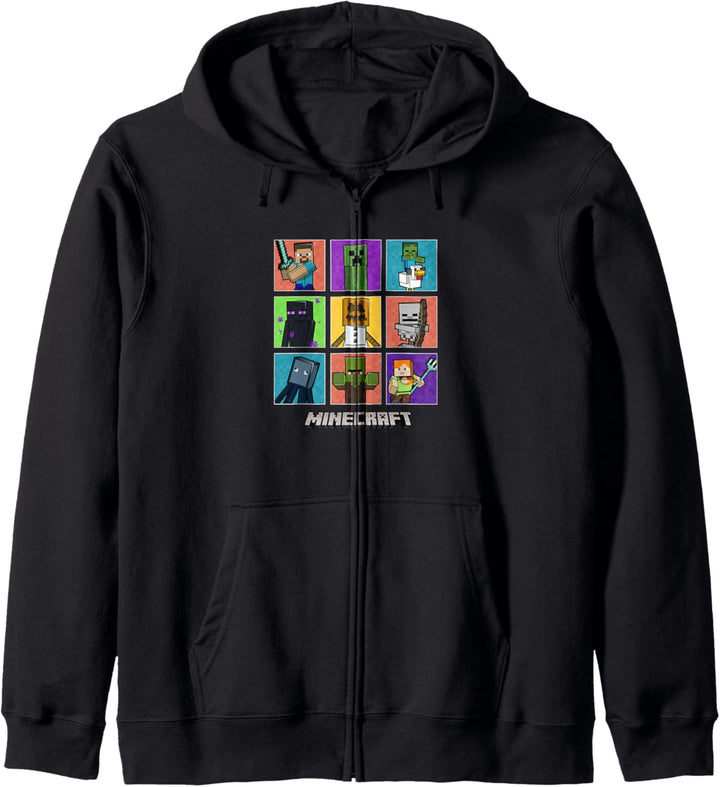 Die Minecraft-Gruppe hat eine farbige Box Up gedreht Kapuzenjacke