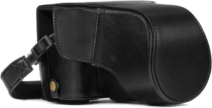 MegaGear MG981 Ever Ready Leder Kamera-Case mit Trageriemen kompatibel mit Fujifilm X-T30, X-T20, X-