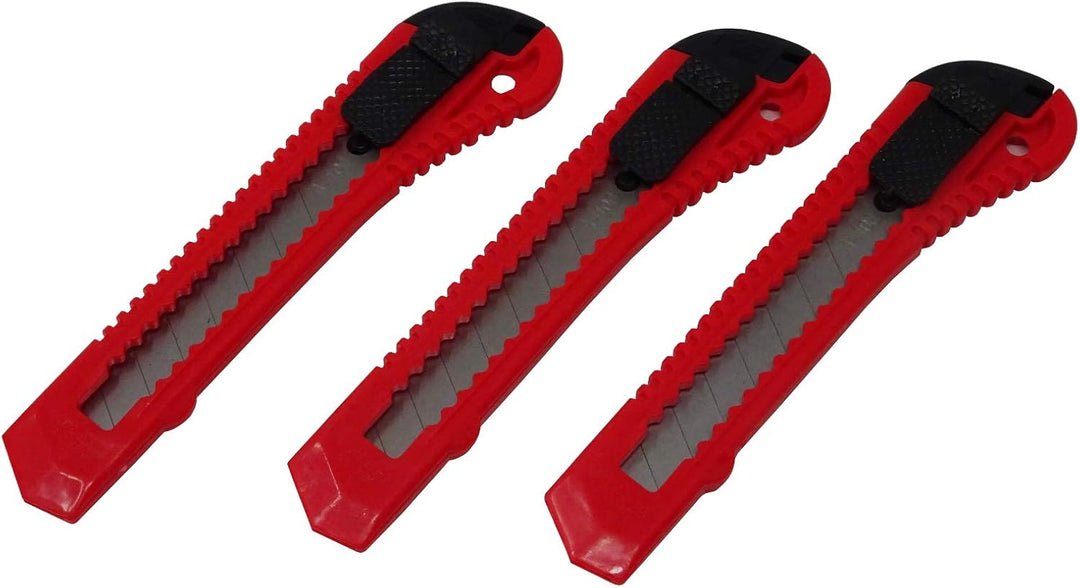 SBS Cuttermesser | 100 Stück | Teppichmesser für 18mm Abbrechklingen | Für Kartons, Bastelarbeiten u