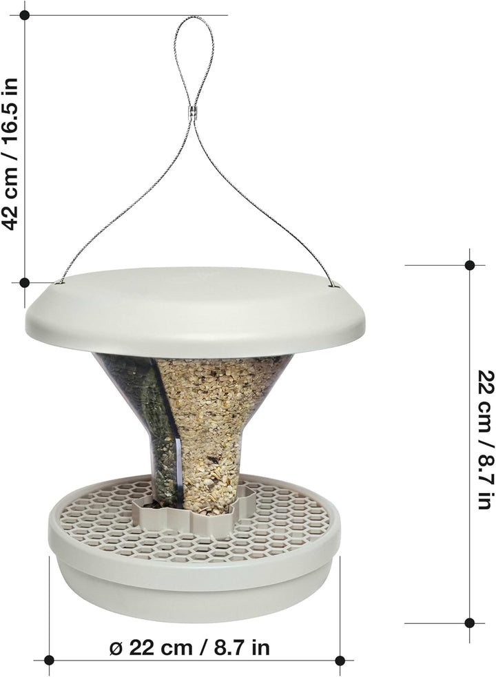 SWISSINNO Vogel-Futtersilo Davos SMART Birds. Füttern Sie Vögel - Nicht Nagetiere! Robust + Zuverläs