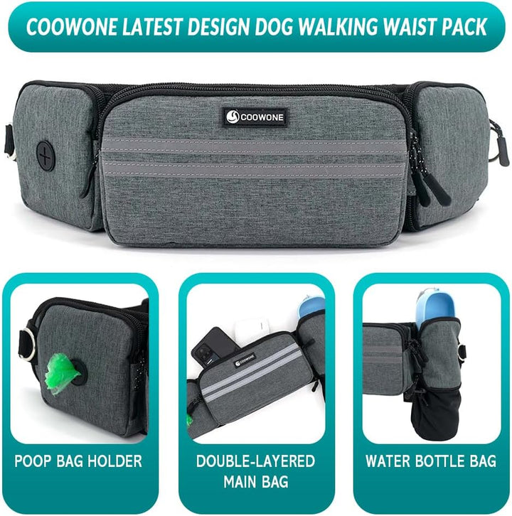 Leckerlitasche für Hunde, Bauchtasche für Hunde Zubehör-Leckerlibeutel mit Kotbeutelspender, reflekt
