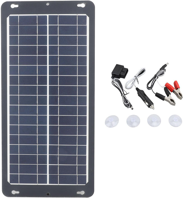 30 W Monokristallines Solarpanel Set mit OBD-Stecker Mehrfachanschlüssen für Camping Wohnmobil Outdo