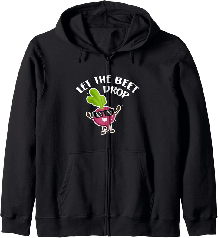 Let the Beet Drop - Beetroot Vegan Day Pun - Vegetarian Kapuzenjacke