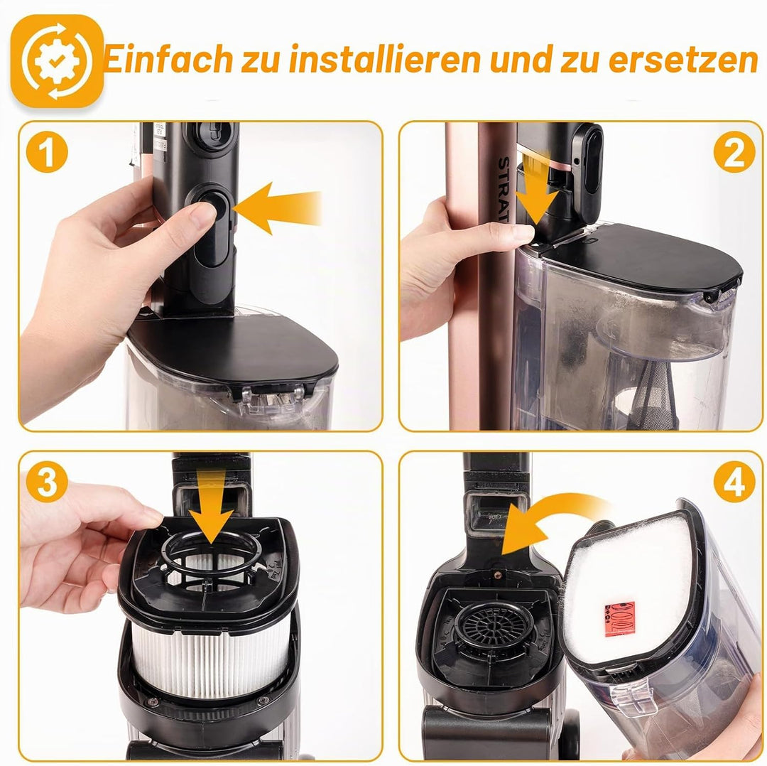 Ersatzfilter IZ400 IZ420 für Shark Stratos DuoClean schnurlosen Stabstaubsauger IZ400EU IZ400EUT IZ4