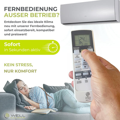 Wellclima WEC-FT1 Fernbedienung Kompatibel mit Fujitsu und General Klimaanlagen, Originaldesign, Erw