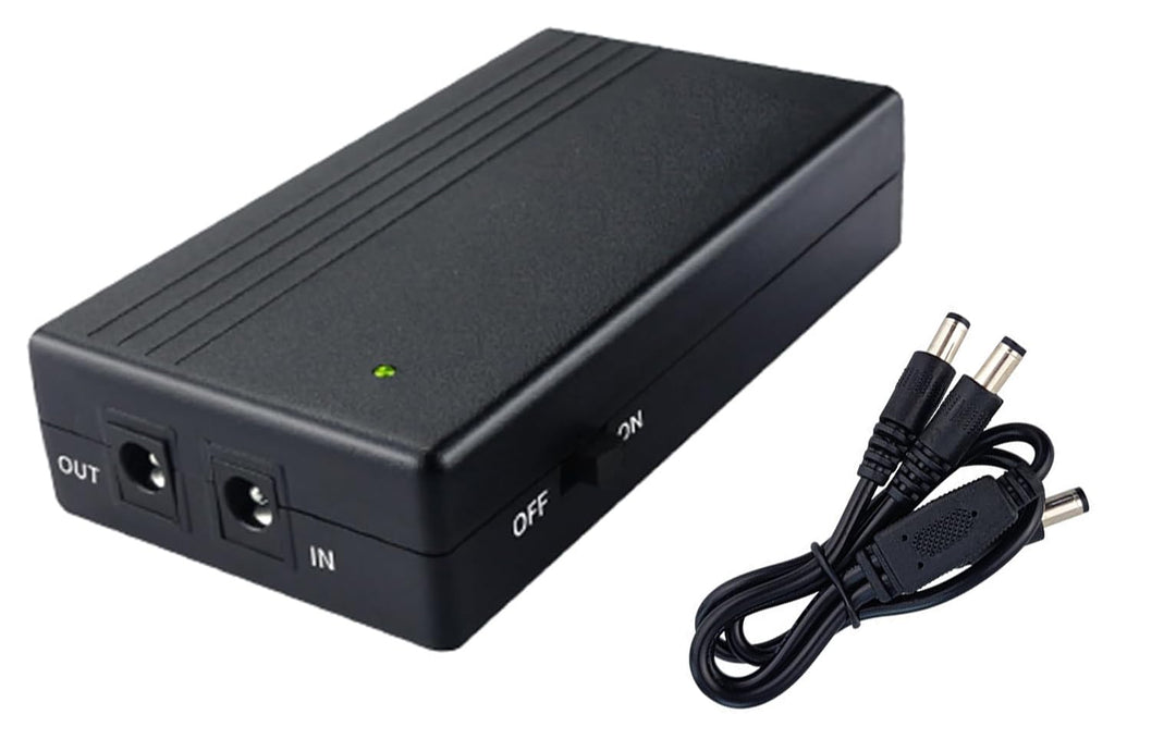 Yangers Mini USV Unterbrechungsfreie Stromversorgung, 6000mAh Akku Backup Power Bank Single 12V DC A