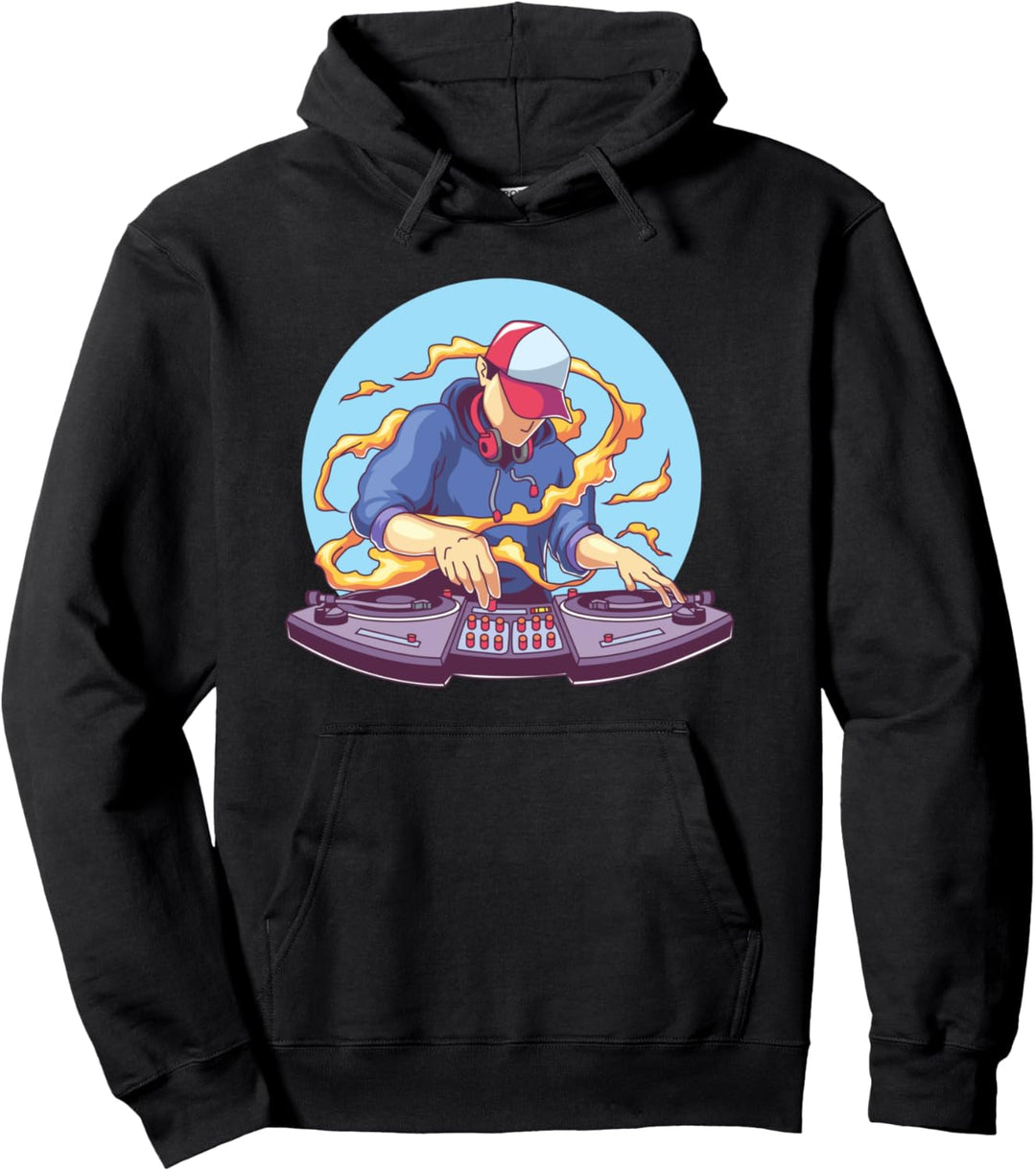 DJ spielen DJ-Konsole - Nachtclub - Musik mischen Pullover Hoodie