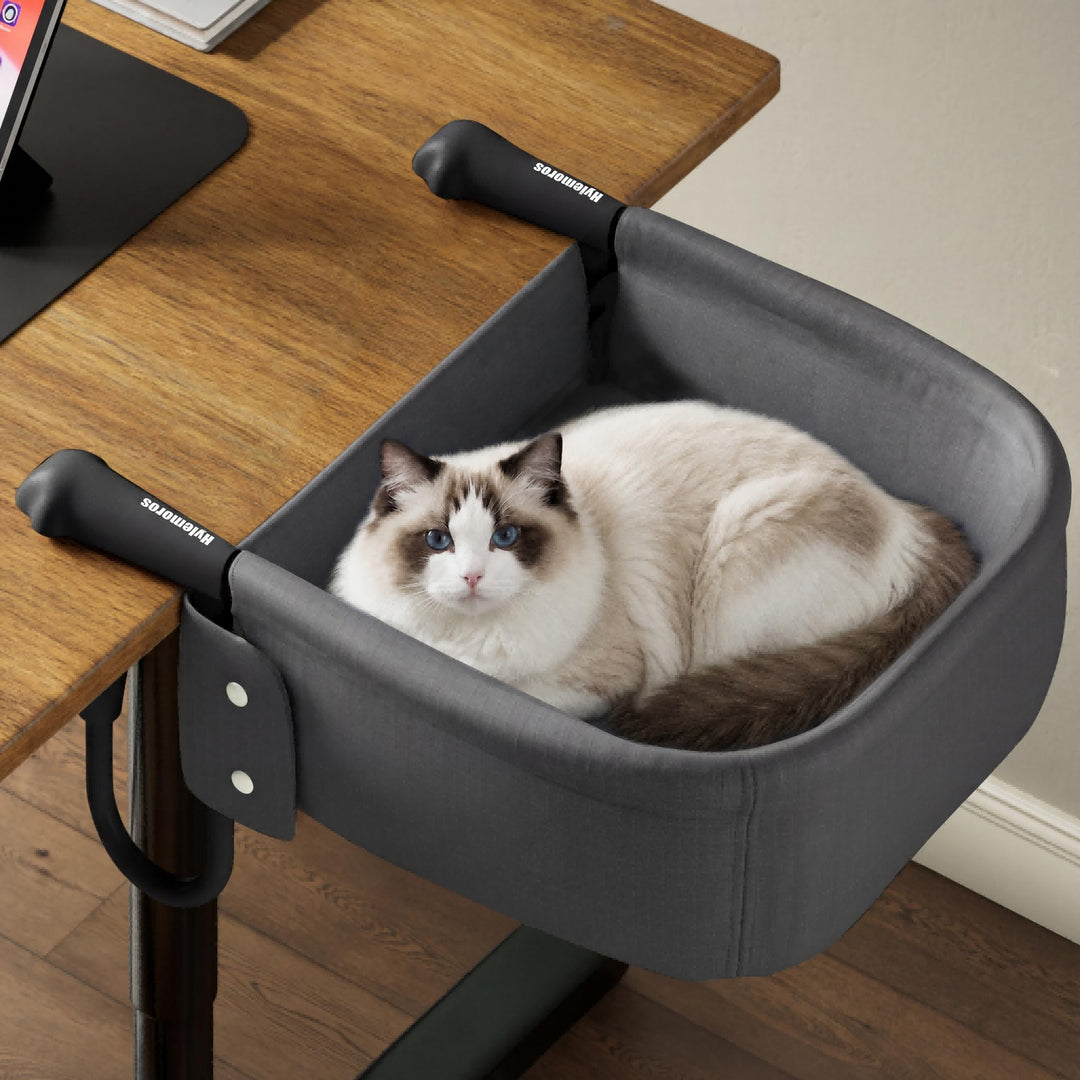Katzenbett Schreibtisch für grosse Katzen, Katzen Hängematte | Für Schreibtische, Grau