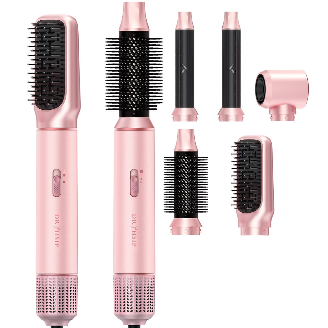 5 in 1 Warmluftbürste, Hairstyler Föhnbürste Volumen Lockenstab | Rundbürstenföhn, Warmluftbürste &amp;