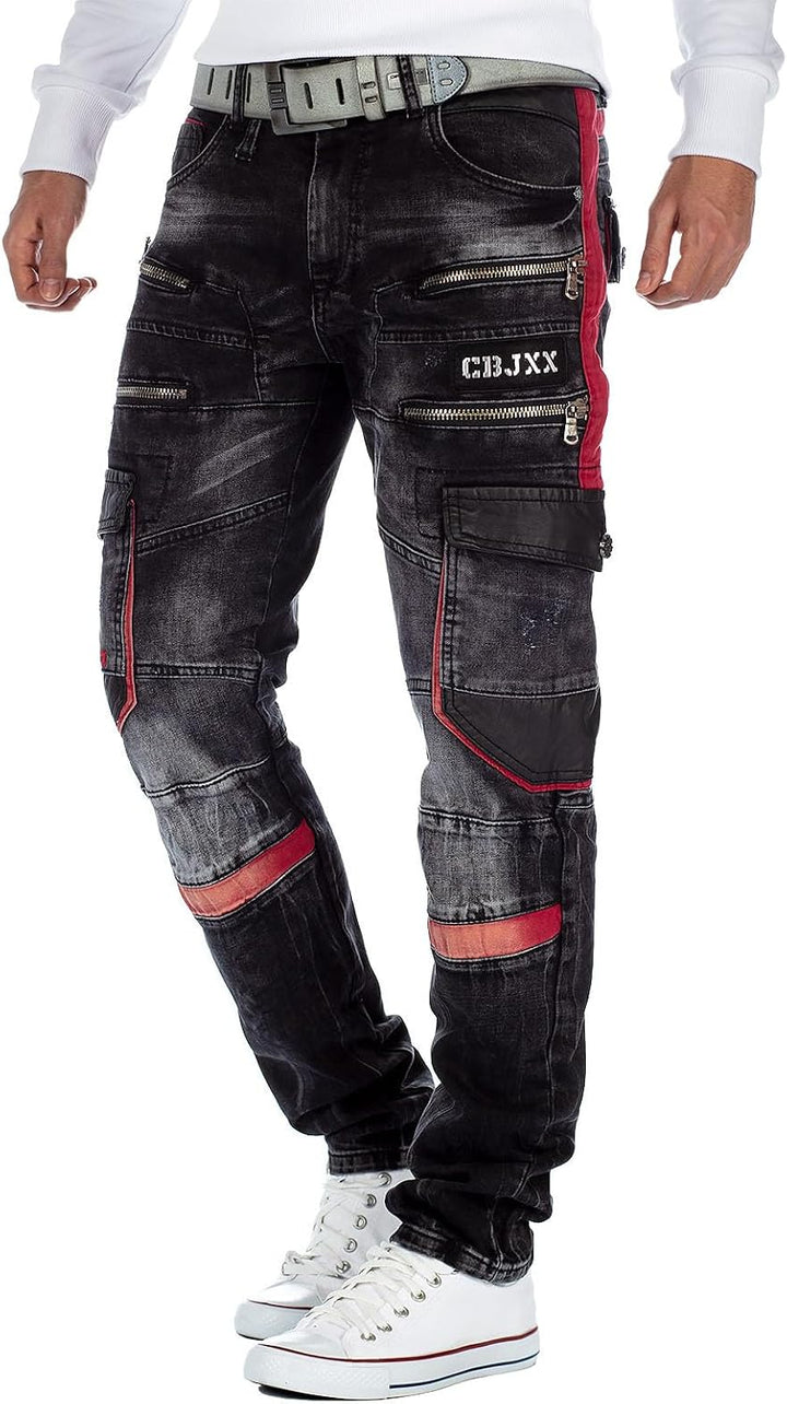Cipo &amp; Baxx Herren Jeans A-001-cbhjs057 30W / 34L Obsidianschwarz, 30W / 34L Obsidianschwarz
