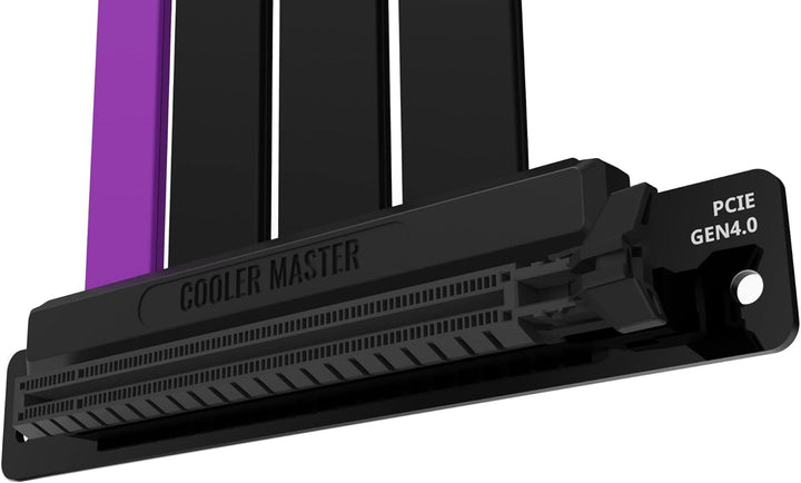 Cooler Master Riser-Kabel PCIe 4.0 x16-200mm, schwarz/lila, Anschlüsse - PCIe X 16, Stecker auf PCIe