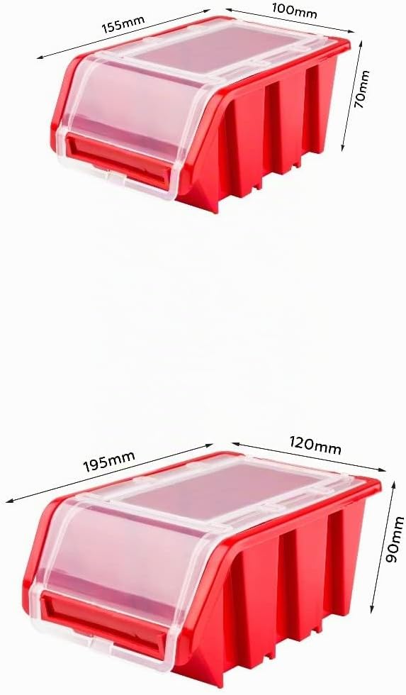 Lagersystem Werkstattregal | 78 x 78 cm | 36 stck. Box | Wandregal mit Stapelboxen - Wandplatten Ext