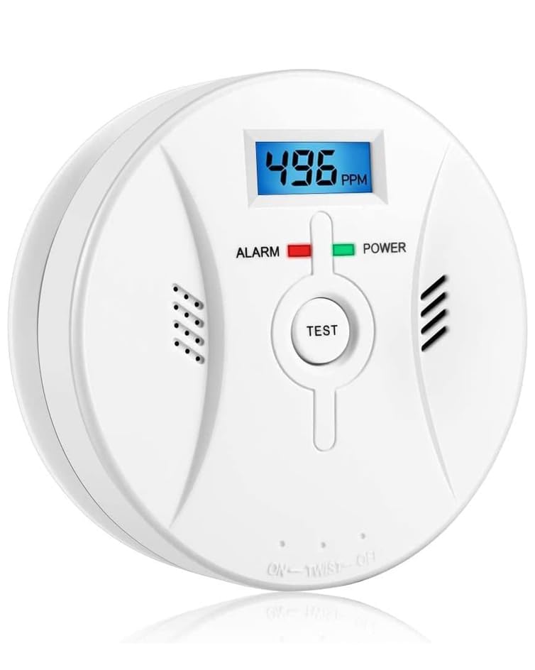 Kohlenmonoxid Warnmelder mit LCD Display CO Melder Lauter 85 Db Alarm Kohlenmonoxid Melder mit Kohle