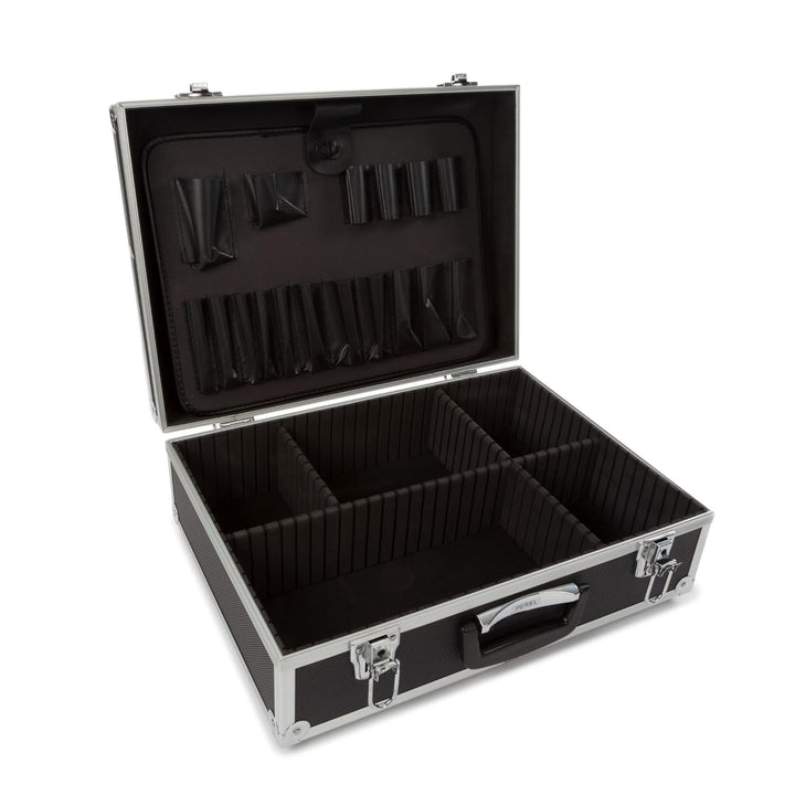 PEREL - 1819-N Aluminiumkoffer Werkzeugkoffer in Schwarz - 138953