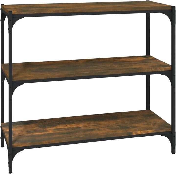 Libreria rovere fumo 80x33x70,5 cm Legno Multistrato e Acciaio