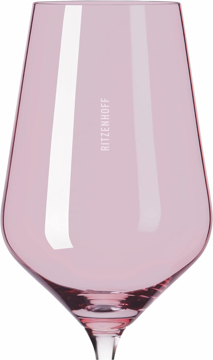 Ritzenhoff 3641003 Weissweinglas 300 ml – Serie Fjordlicht Nr. 3 – 2 Stück mit Farbverlauf Berry – M