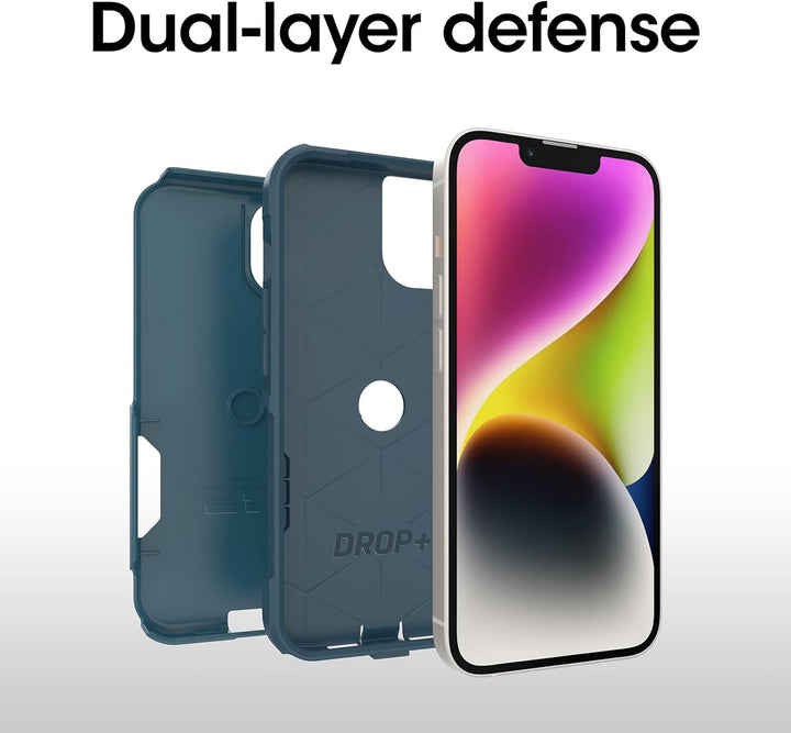 OtterBox Commuter-Serie für iPhone 14 & iPhone 13, Polycarbonat, kabelloses Laden, Blau Pendler-Seri