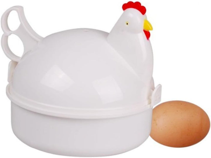 HOMSFOU Eierkocher Mikrowelle Eierdampfer Für 1-4 Eier Schnelles Kochen in 5-7 Minuten Lebensmittelg