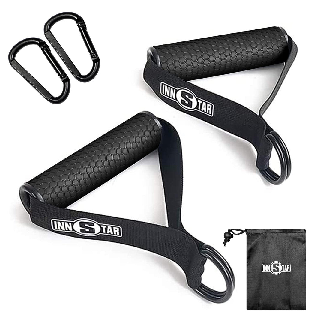 INNSTAR Einhandgriff Kabelzug Griffe für Widerstandsbänder, Ideal für Home Gym Seilzug Fitness Kraft