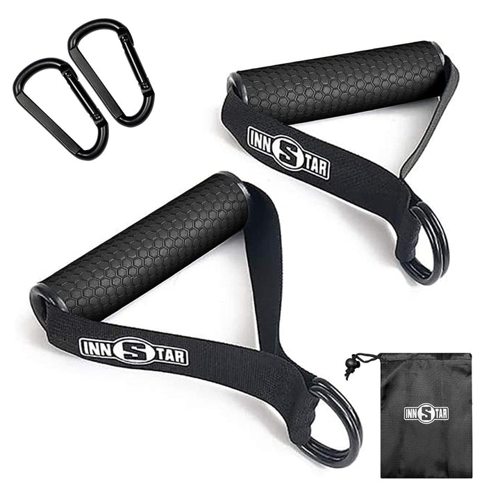 INNSTAR Einhandgriff Kabelzug Griffe für Widerstandsbänder, Ideal für Home Gym Seilzug Fitness Kraft