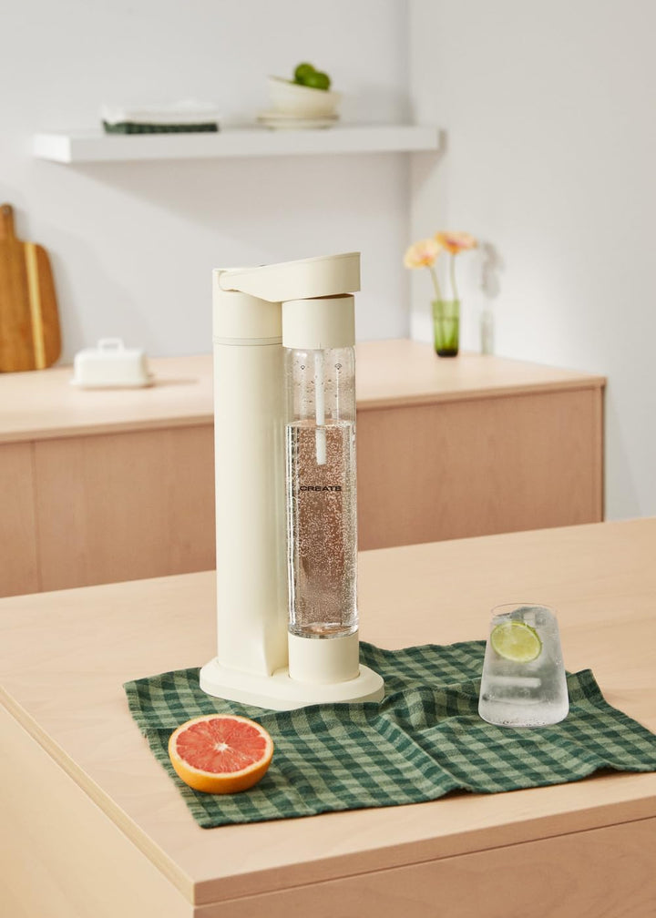 CREATE/SODA MAKER STUDIO/Wassersprudler 1L Cremeweiss/Keine CO2-Flaschen enthalten, kohlensäurehalti