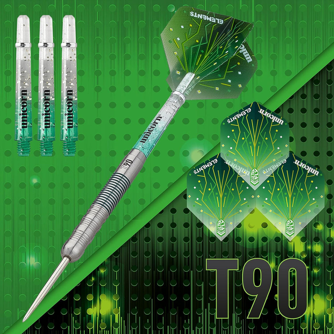 Unicorn Unisex Dartpfeile T90 Core XL 25 g grün, 25 g grün