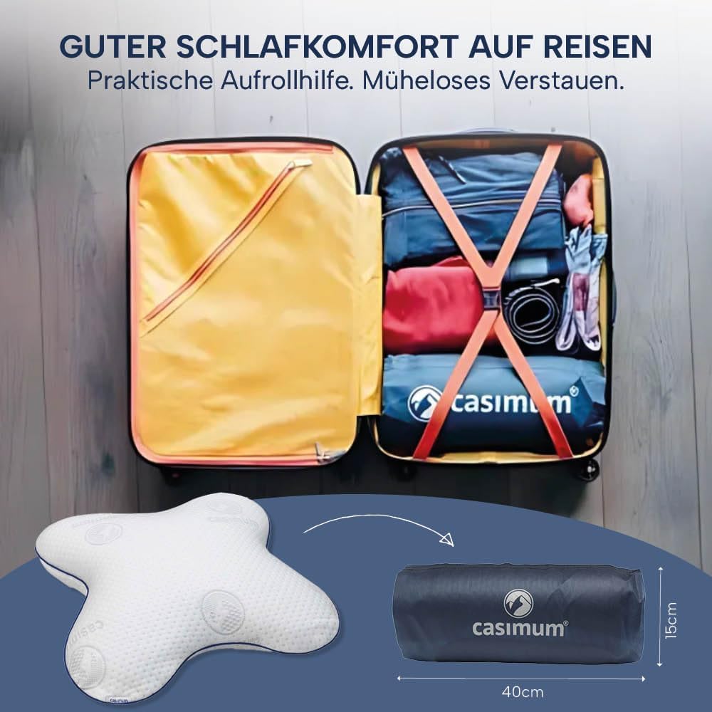 Ergonomisches Schmetterlingskissen für Seitenschläfer aus Memoryschaum. Orthopädisches Memory Foam S