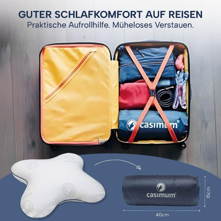 Ergonomisches Schmetterlingskissen für Seitenschläfer aus Memoryschaum. Orthopädisches Memory Foam S
