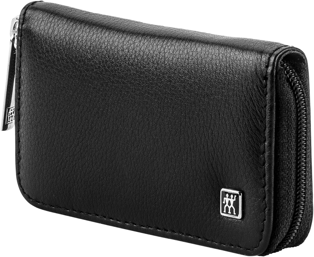 ZWILLING Maniküreset 3-teilig Nagelpflegeset aus Rindleder mit Reissverschluss, Premium, Schwarz